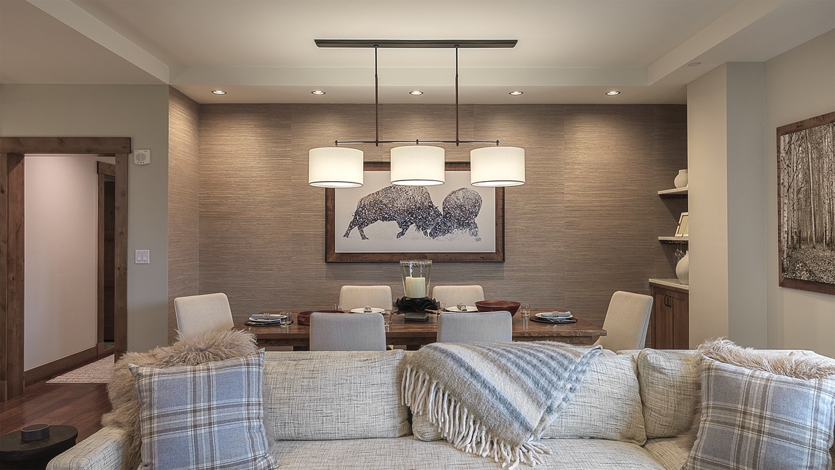 Great Room, Main Level - Comfortable seating area open to dining space