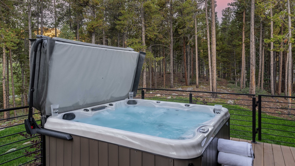 Hot tub #1 on the main level deck