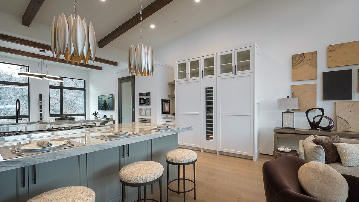 Kitchen, Upper Level -With island and bar seating