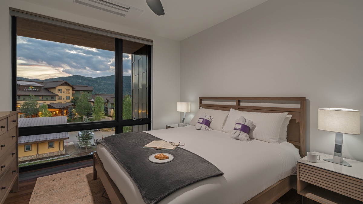 Bedroom 1, Upper Level - Primary king suite with views