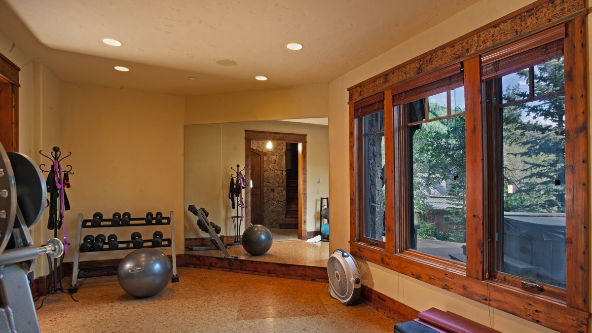 Exercise room, lower level