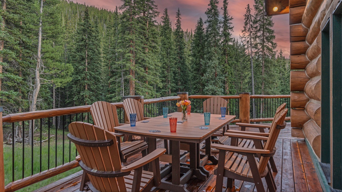 Relax on the main level deck