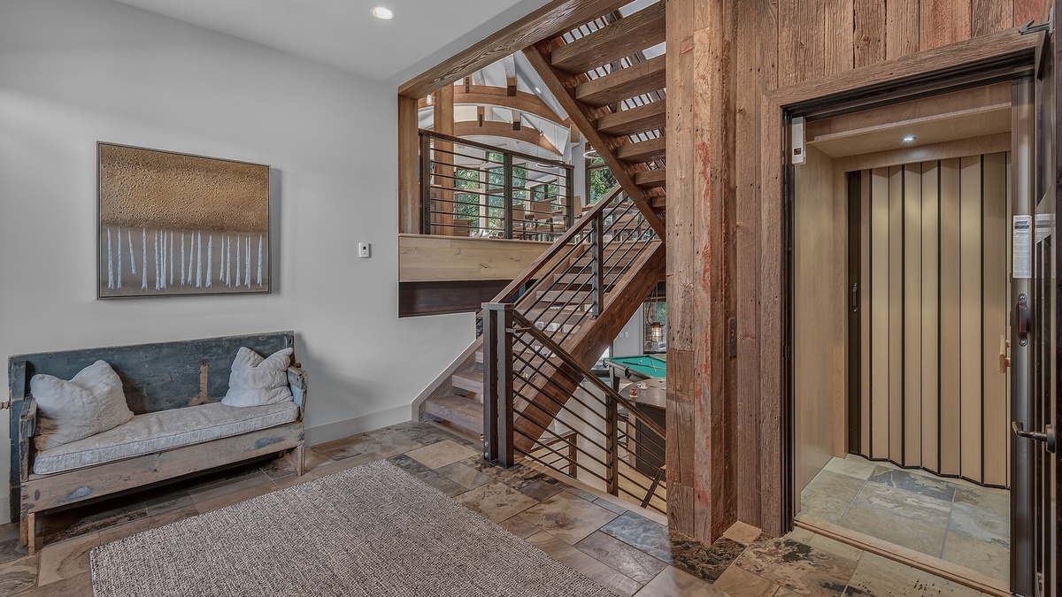 Entryway, Entry Level - Stairwell beside living area