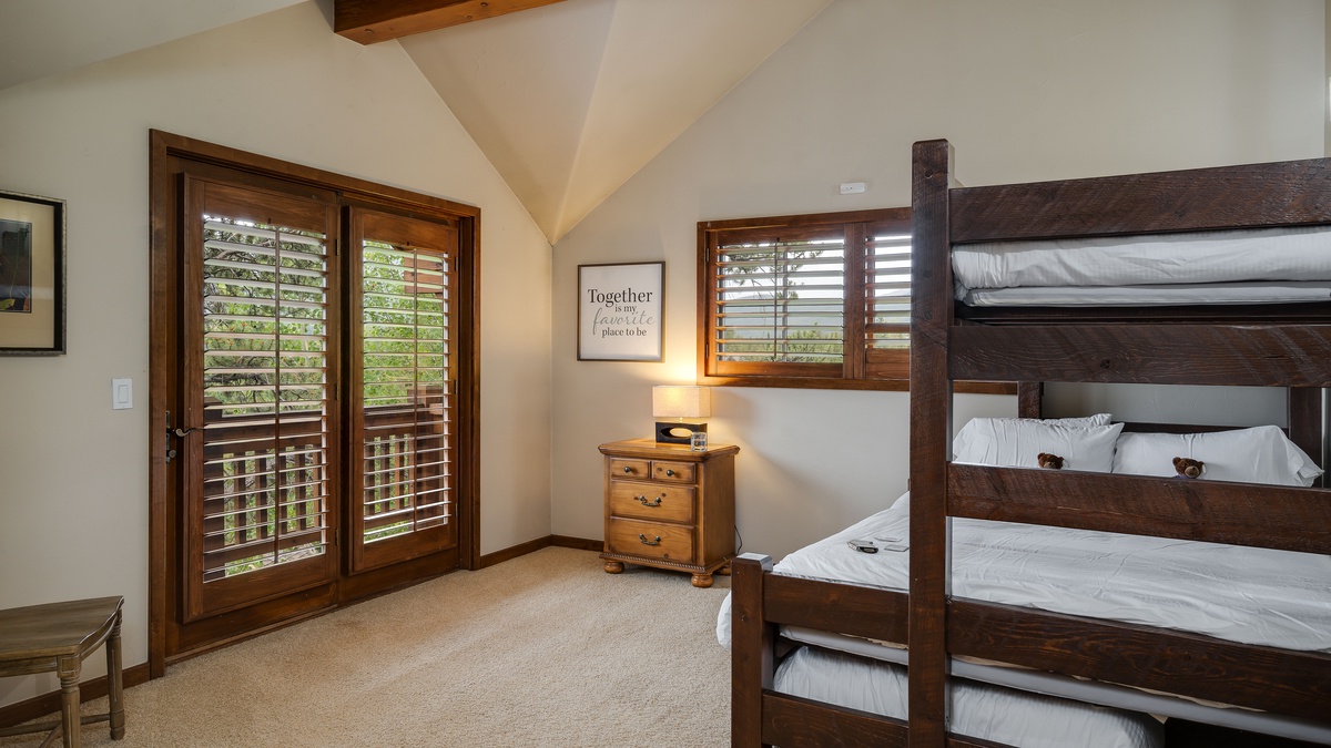 Bedroom 7, Upper Level - Bunkroom on upper level with XL twin over queen bunk and twin trundle underneath
