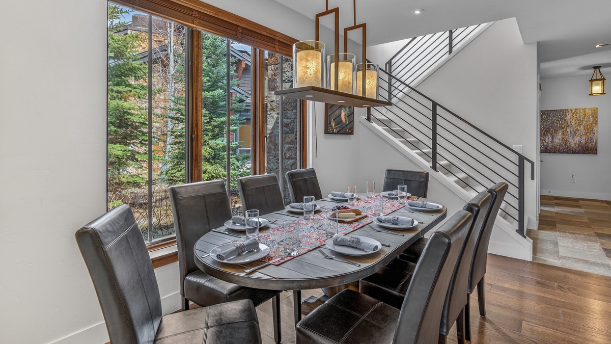 Dining Area, Main Level - Dining table with upholstered chairs
