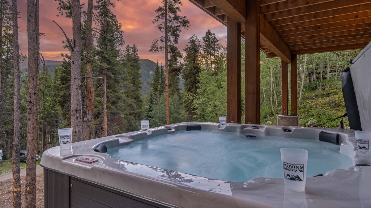 Soak in nature views while soaking in the hot tub