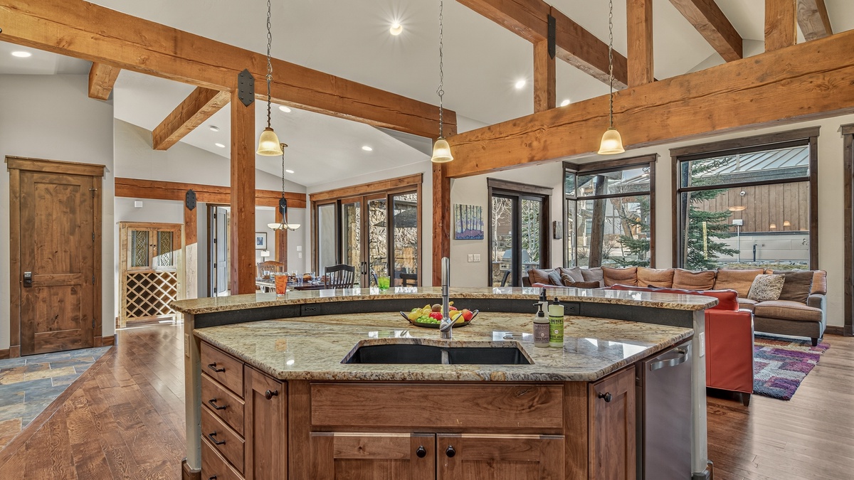 Kitchen looking into great room