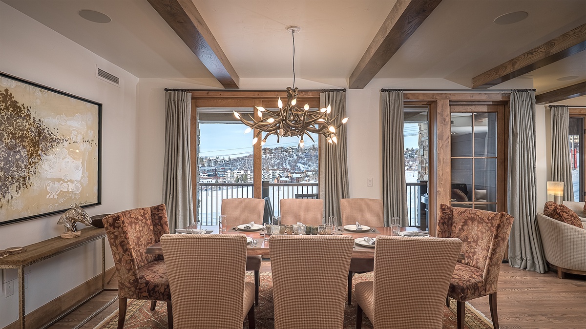 Dining Area, Main Level - With ski slope views