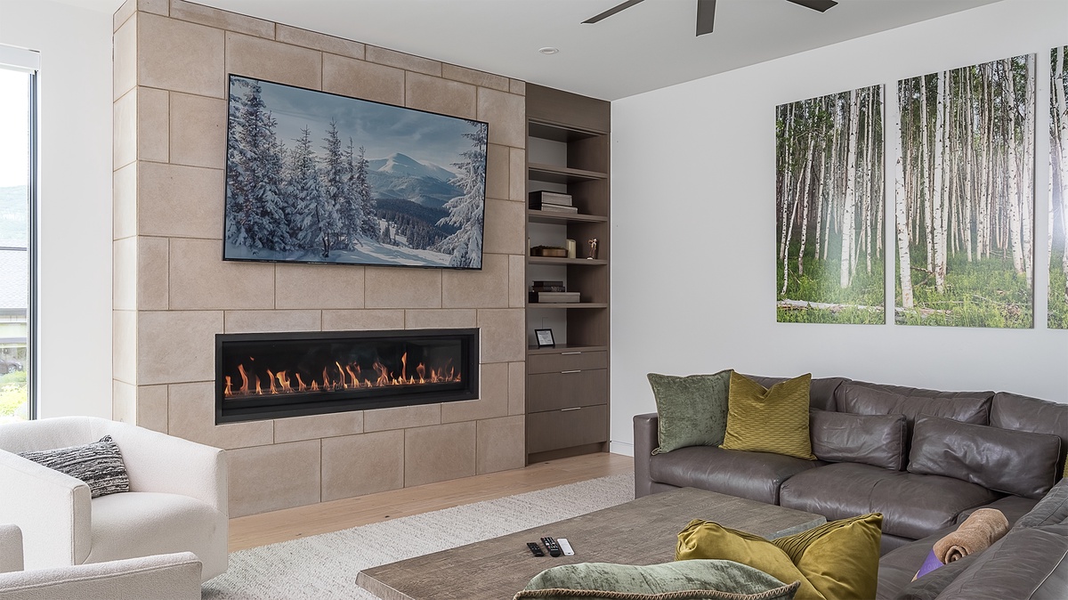 Great Room, Main Level - With a fireplace