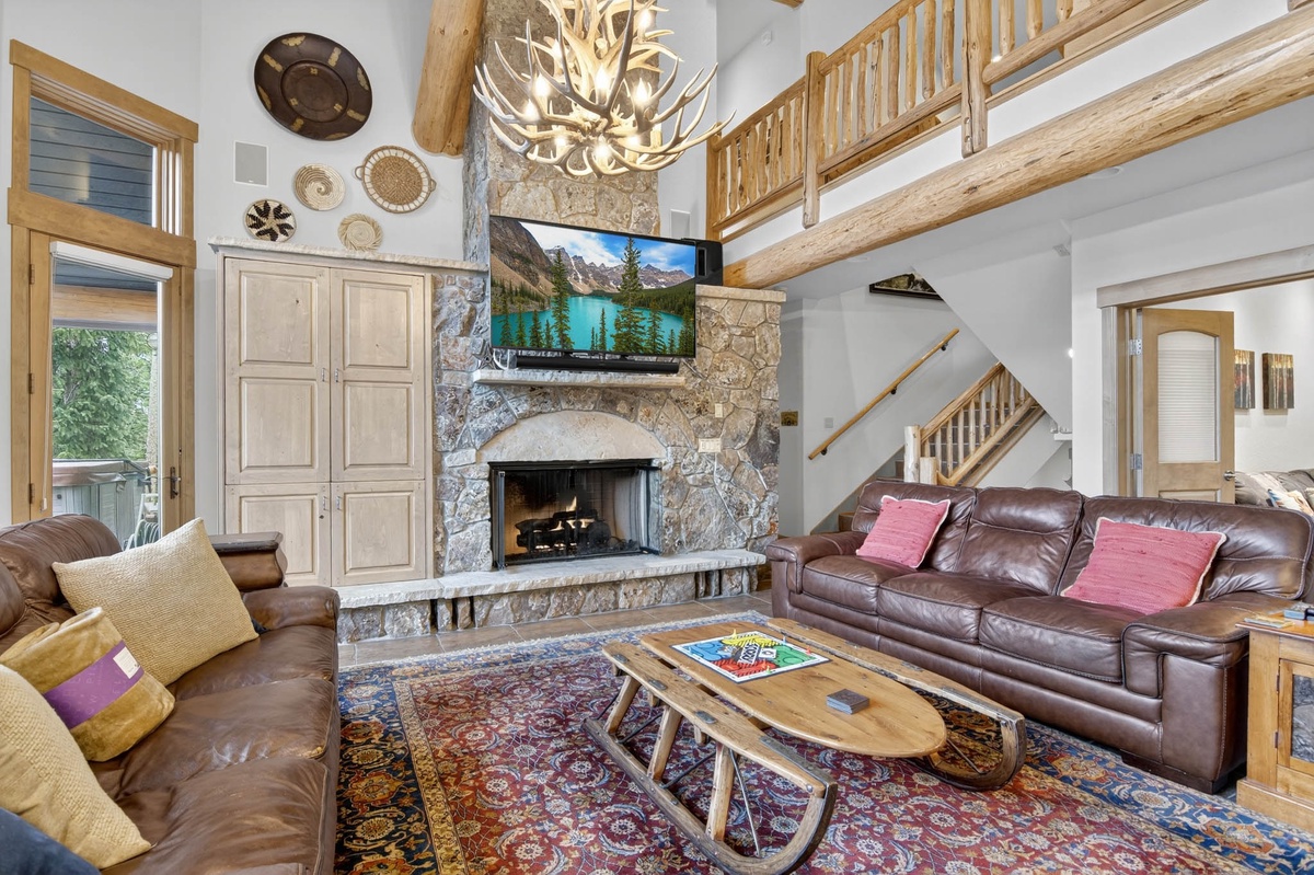 Great Room and Fireplace, Main Level