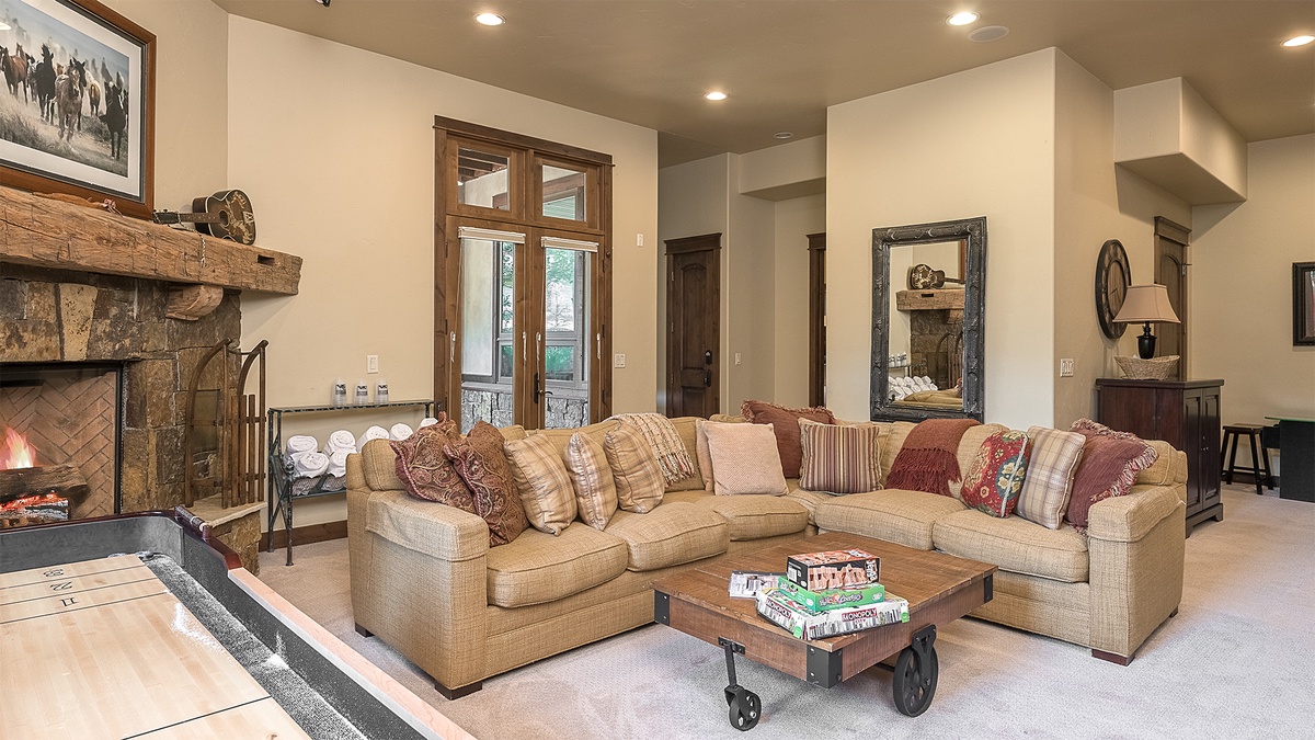 Family room on lower level