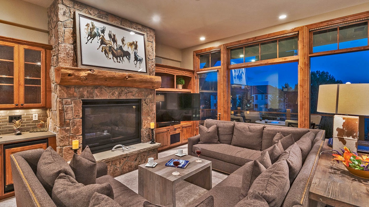 Family room on lower level