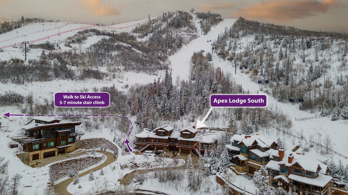 Apex Lodge South Aerial Shot Winter