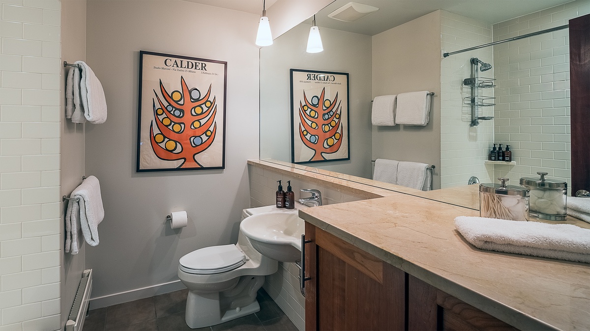 Bedroom 2, Upper Level - Ensuite with single vanity and walk-in shower
