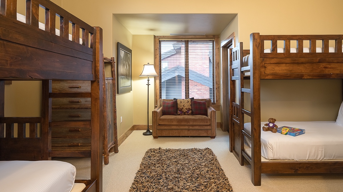 Bedroom 4, Main Level - Three twin-over-twin bunk beds