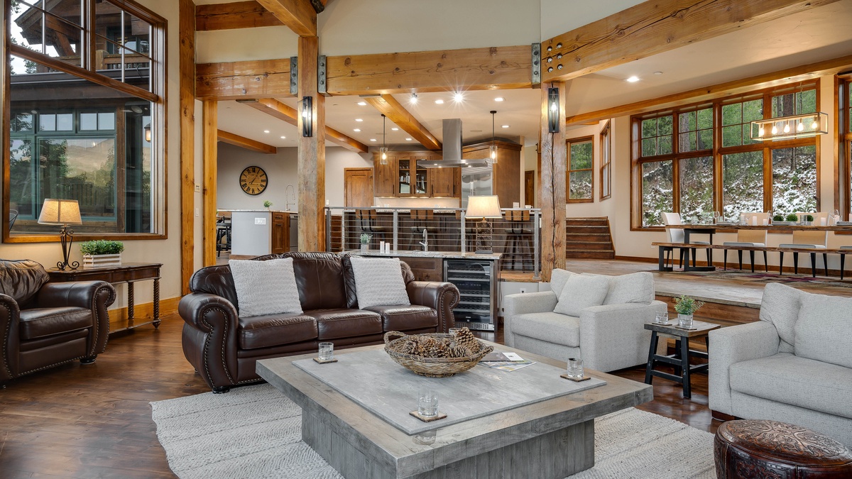 Living room looking towards kitchen
