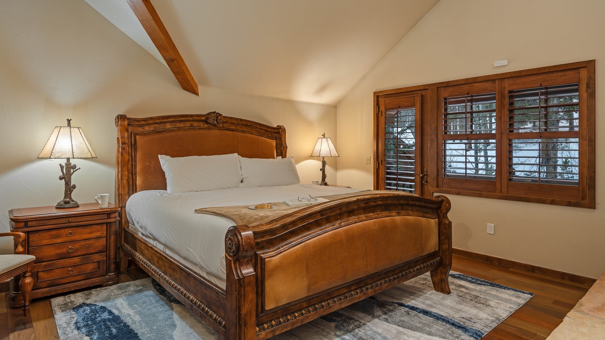 Bedroom 4, Upper Level - King suite on upper level with fireplace and TV