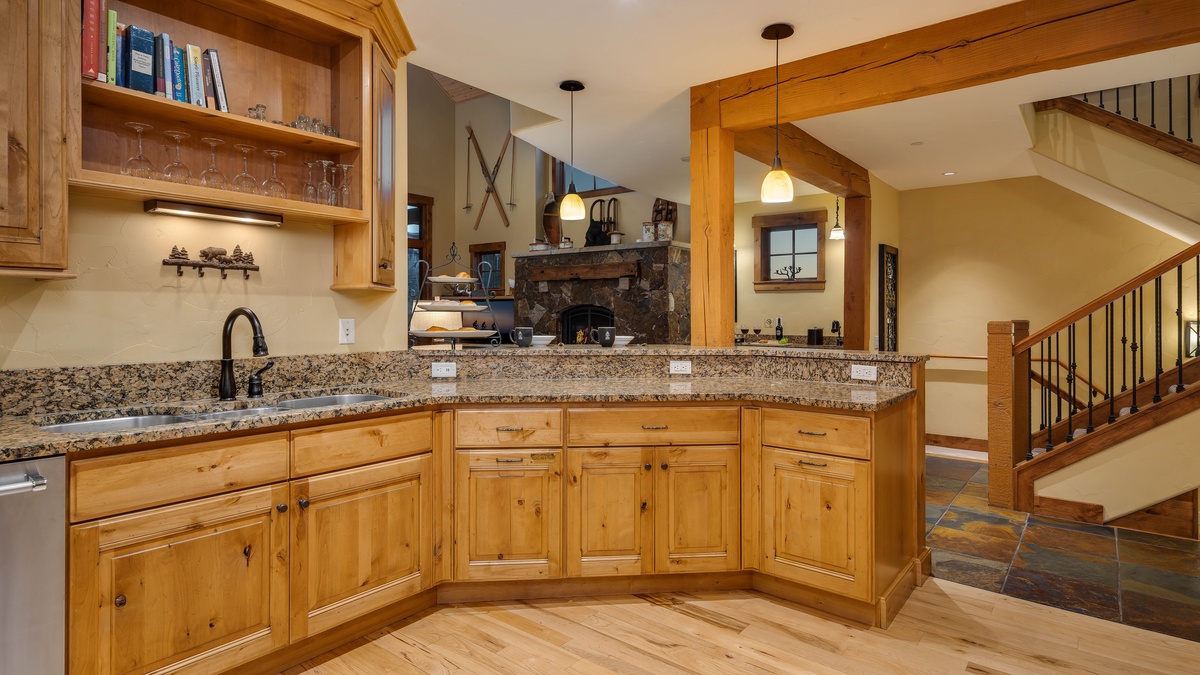 Gourmet Kitchen with bar seating