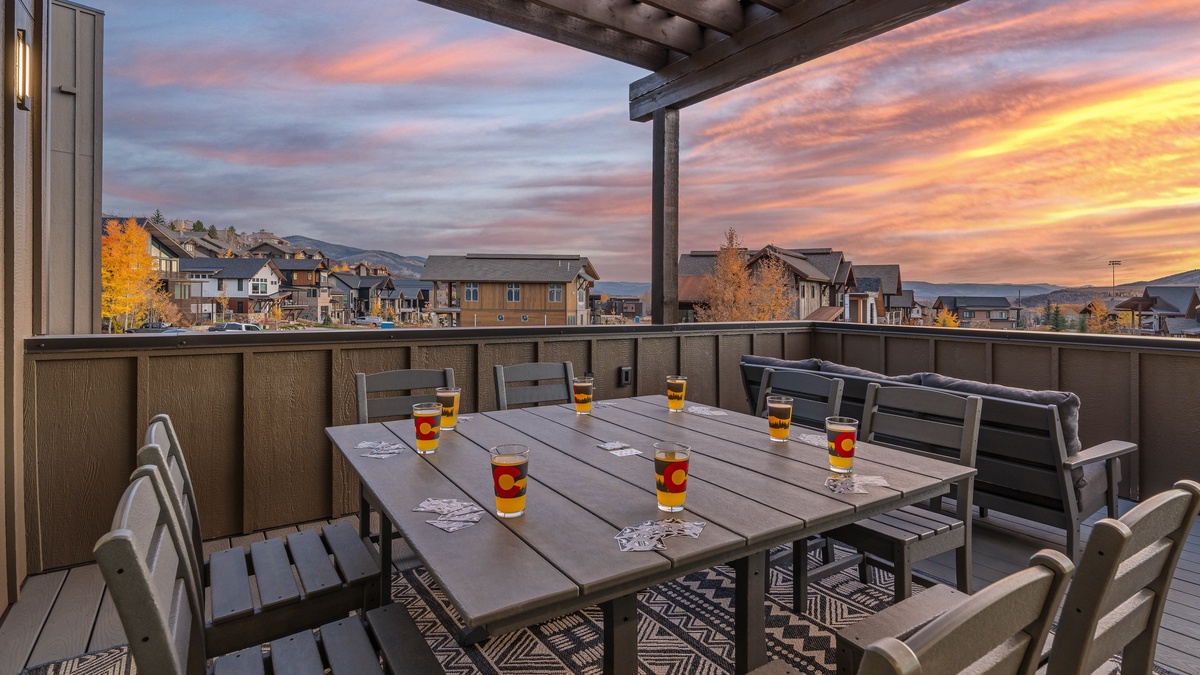 Enjoy sunset on the main level deck