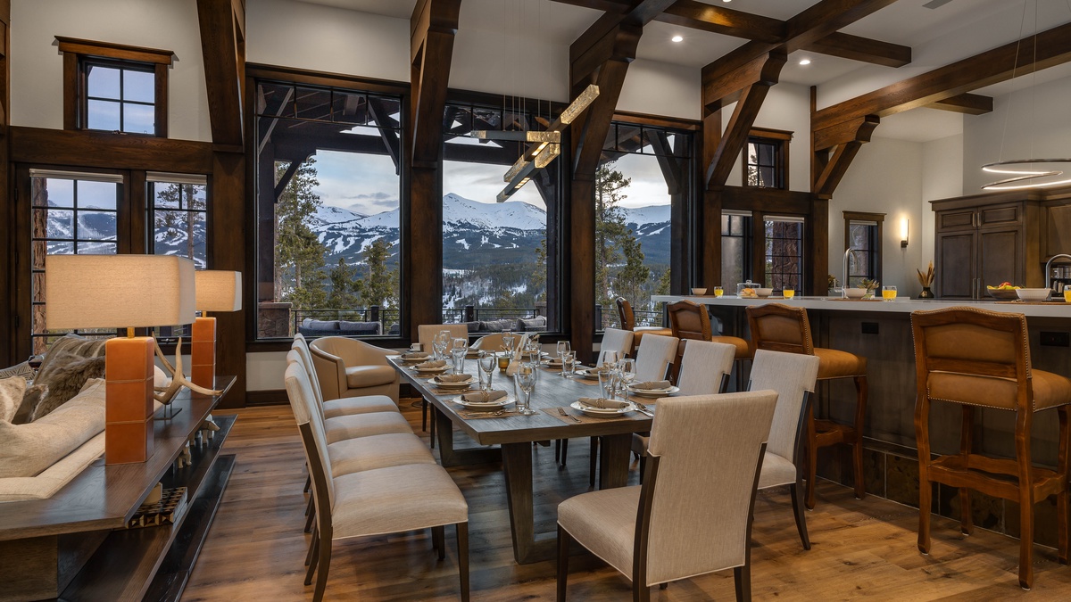 Dining area with seating for 10