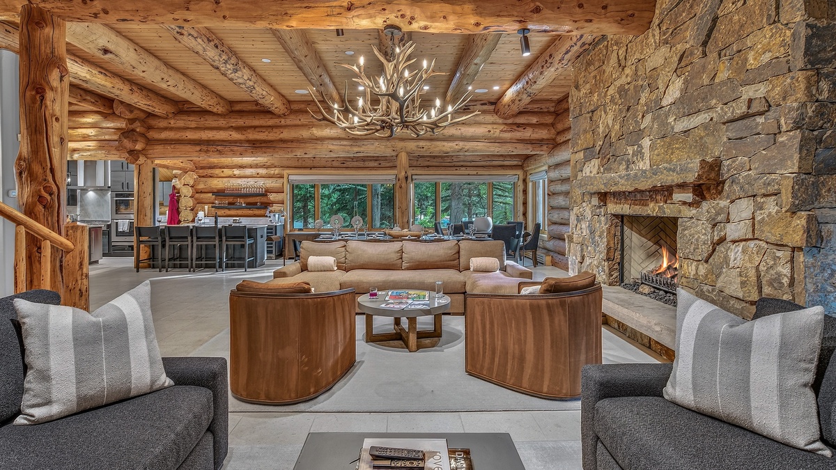 Great Room, Main Level - Seating Area next to fireplace