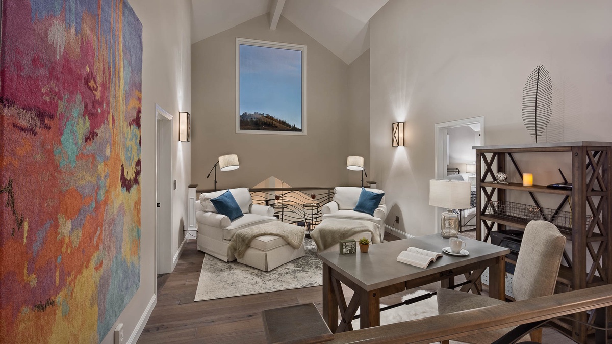 Office area on upper level