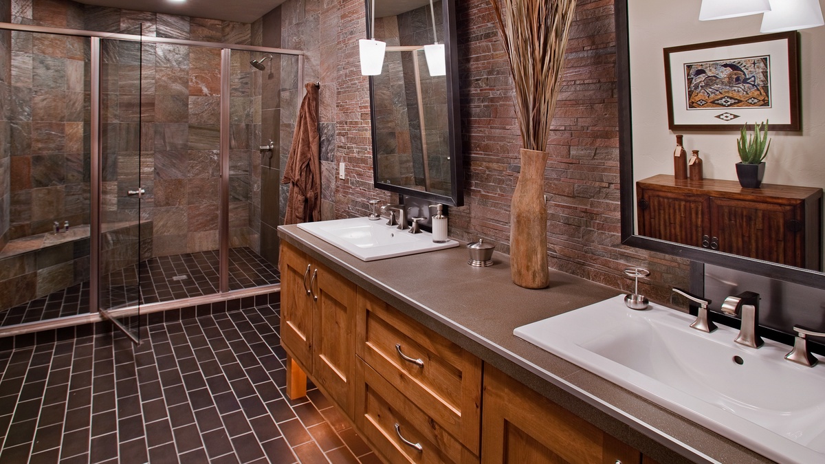 Bedroom 4, Lower Level - Ensuite with walk in shower and dual vanity