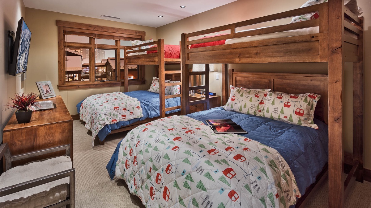 Bedroom 2, Main Level - Two XL twin over queen bunks