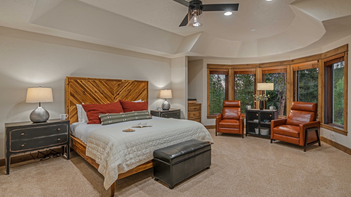Bedroom 1, Upper Level - Primary king suite on upper level