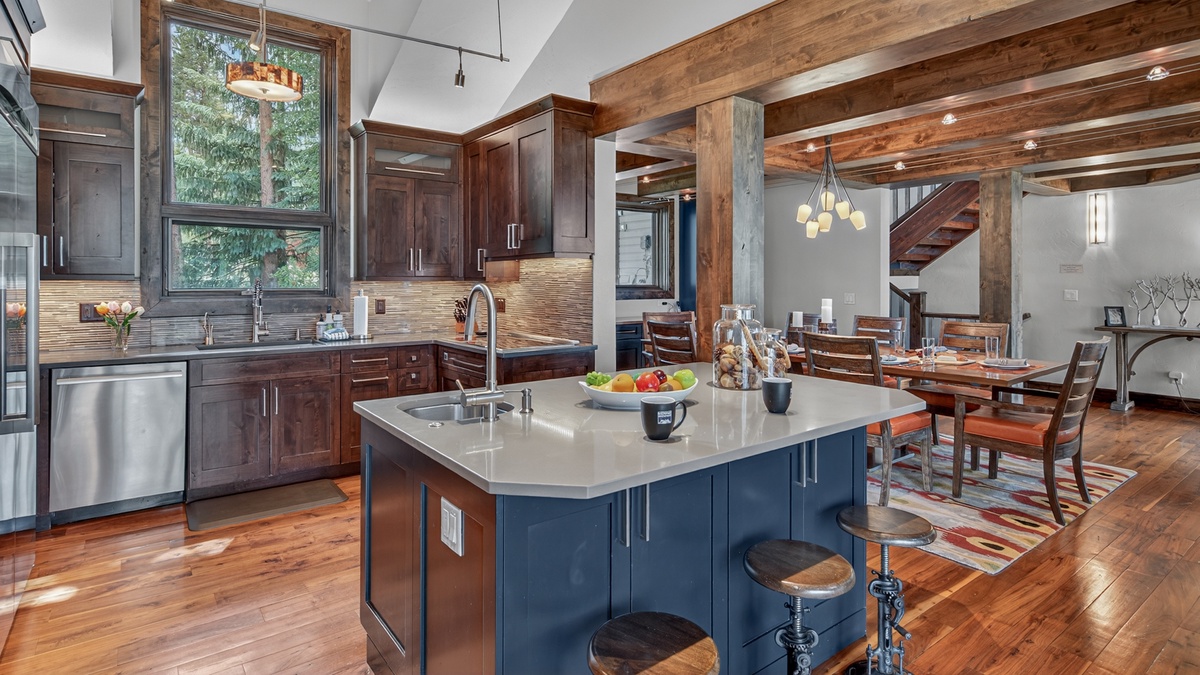 Large gourmet kitchen