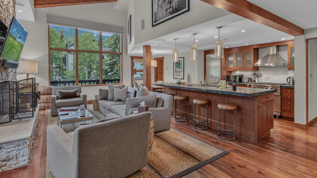 Great Room, Main Level - Open layout near kitchen