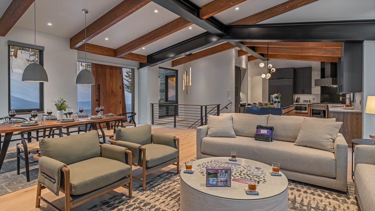 Enjoy lounging with family and friends in this cozy great room on main level