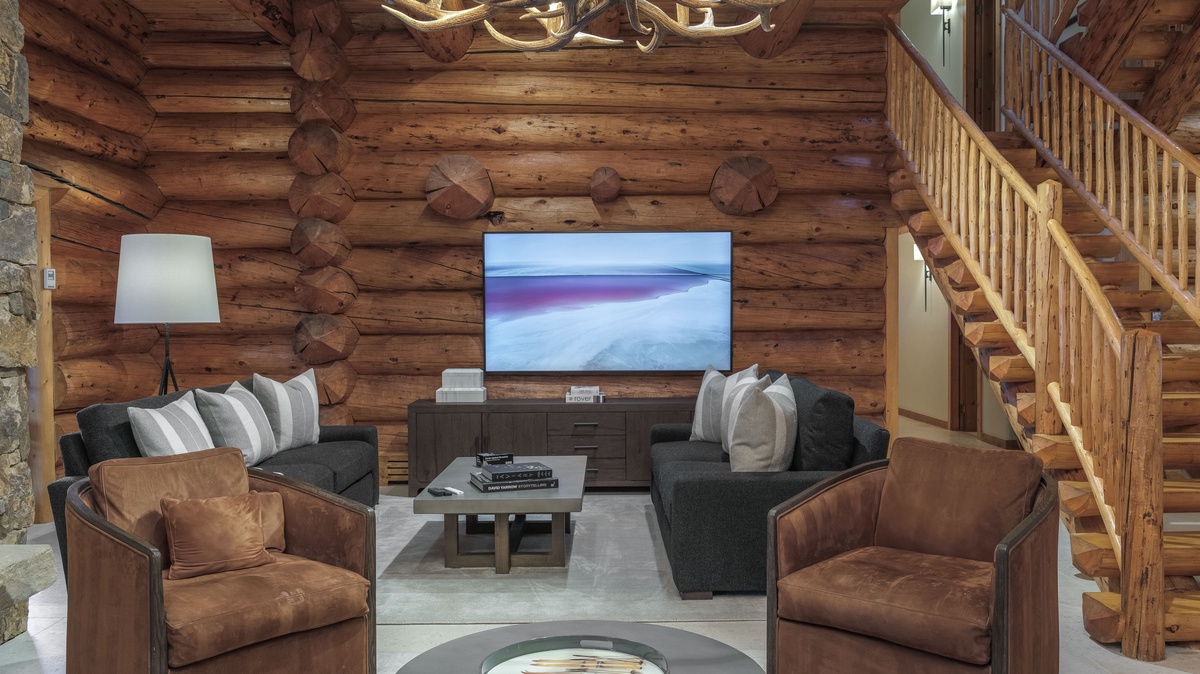 Great room seating and large television