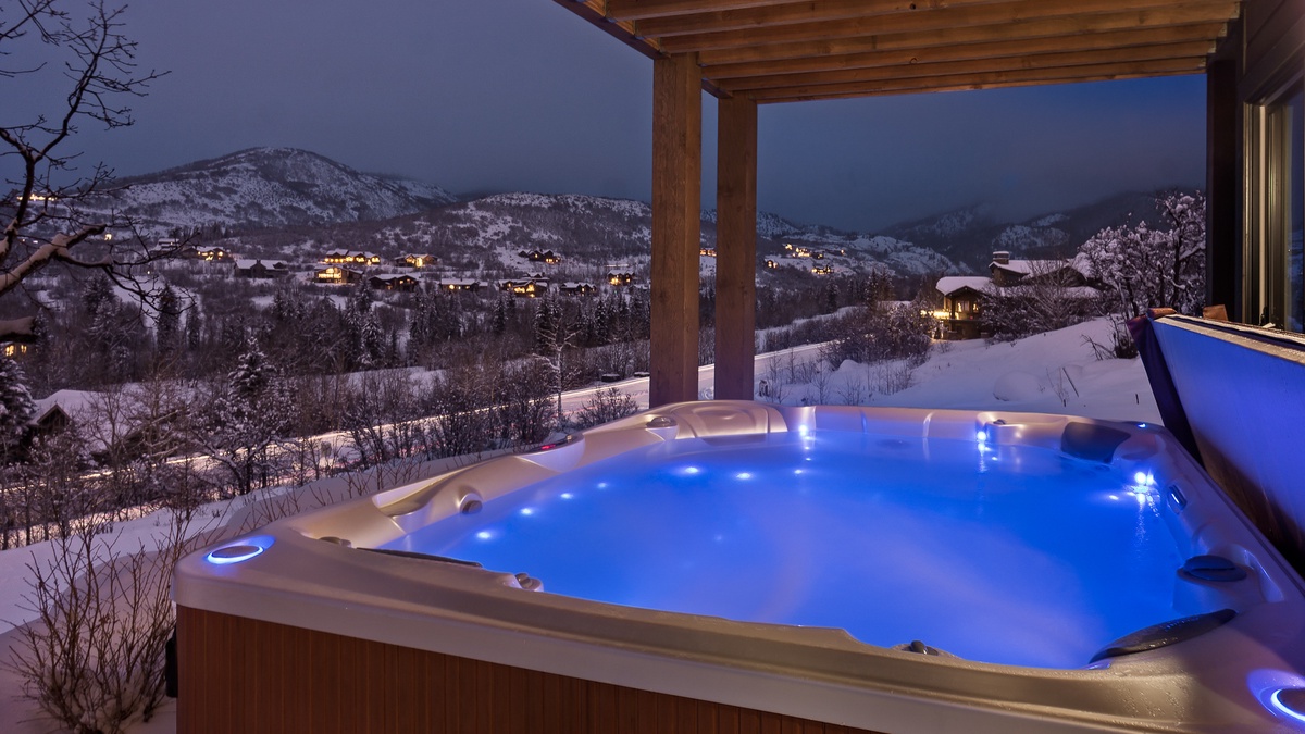 Hot tub with great views