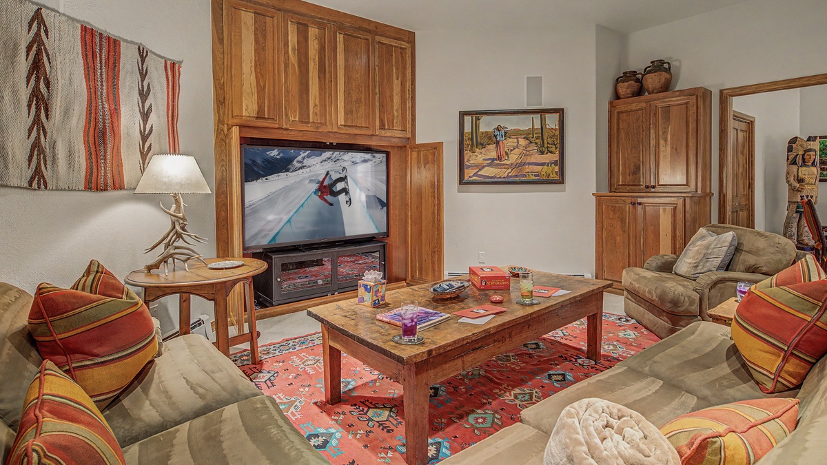 Family Room, Lower Level - TV with seating area
