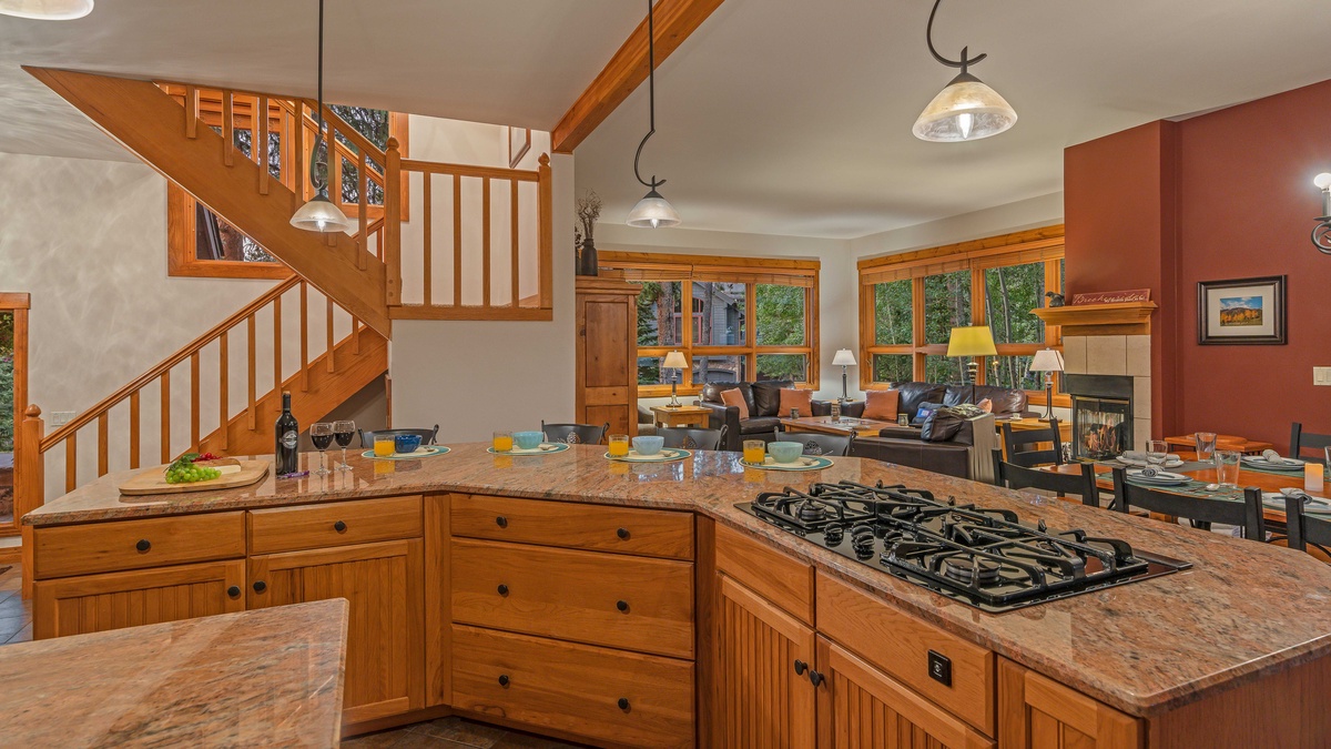 Spacious kitchen with ample counter space