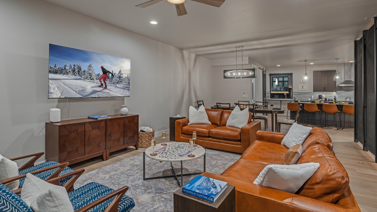 Great Room, Main Level - Looking towards dining area and kitchen