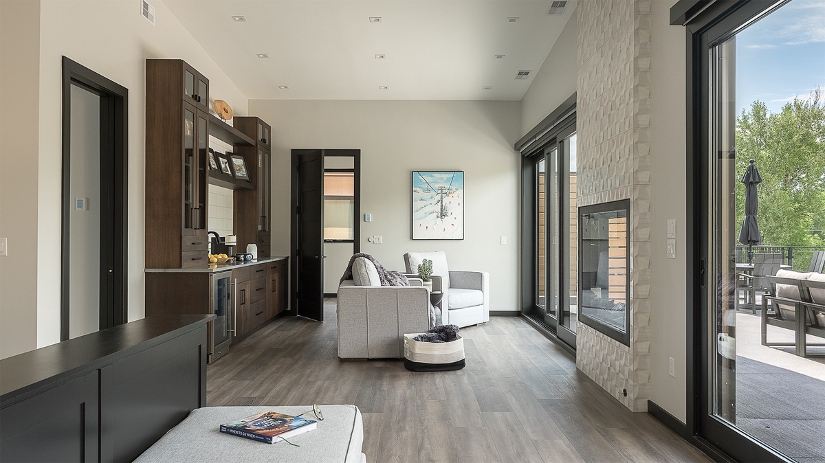 Bedroom 6, Upper Level - Triple 3 Lodge primary king suite with fireplace