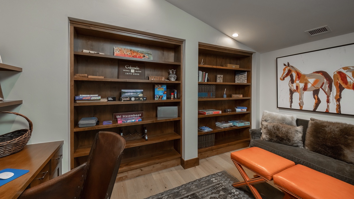 Office, Main Level - Built-in desk and shelving
