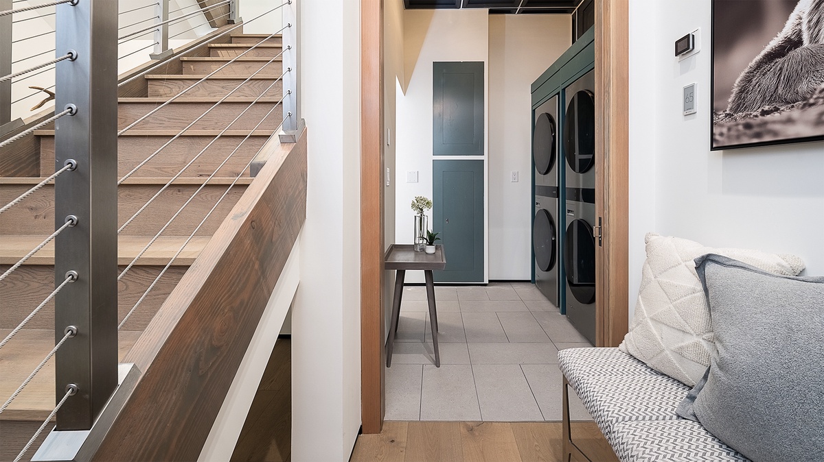 Laundry, Lower Level - With stacked washer and dryer