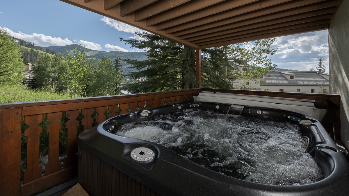 Private hot tub with views
