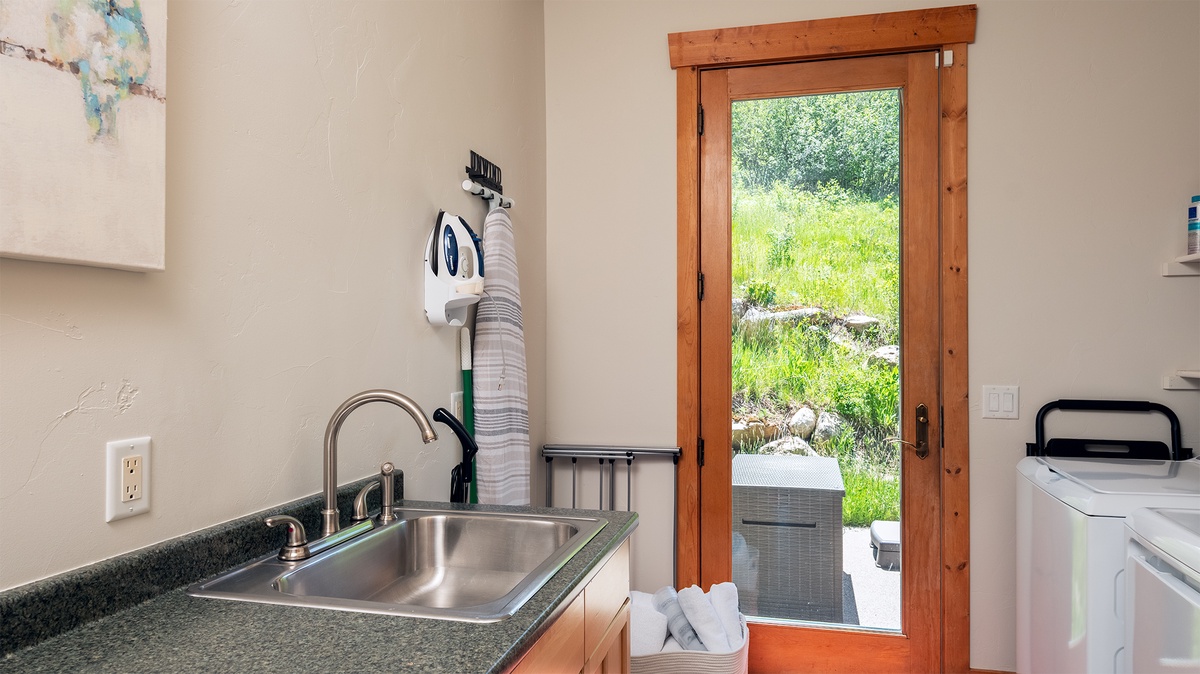 Laundry, Main Level - Sink with ironing board