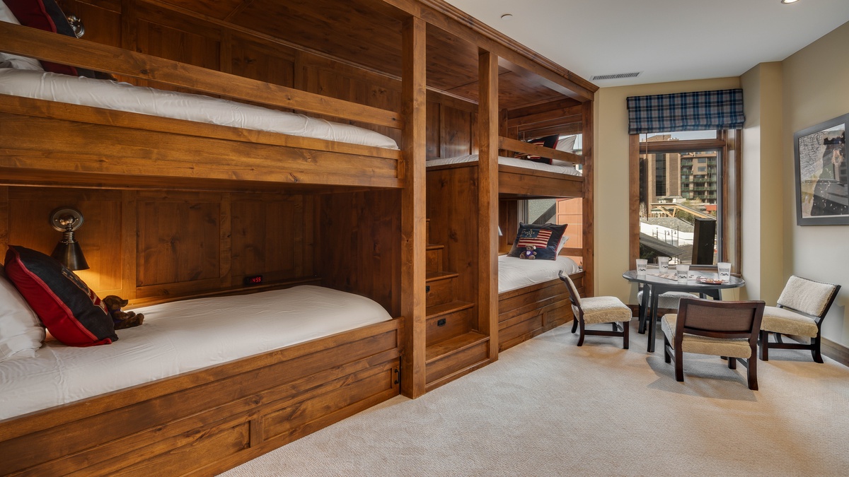 Bedroom 2, Main Level - Two twin-over-twin bunks