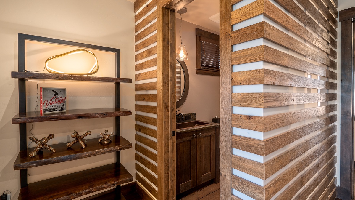 Powder bath on main level