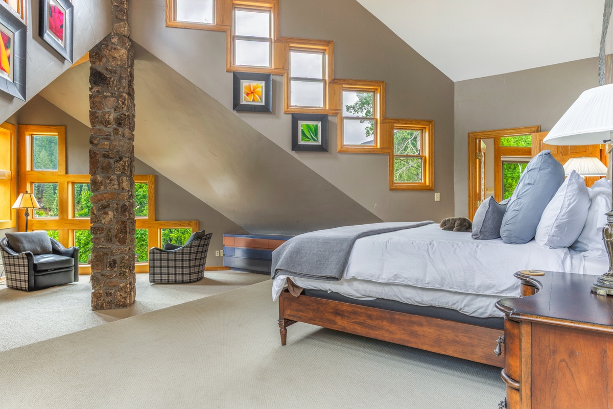 Bedroom 1, Main Level - Primary king suite (art featured has been removed)