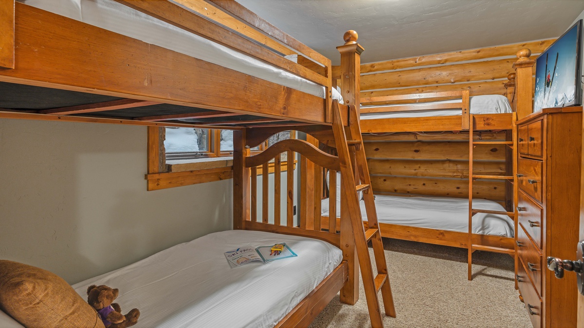 Bedroom 5, Rec Room Level - Twin bunk room on lower level