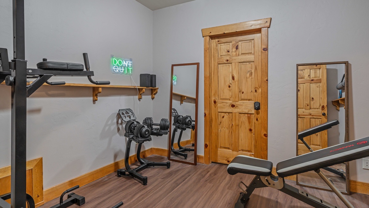 Workout room/gym on lower level