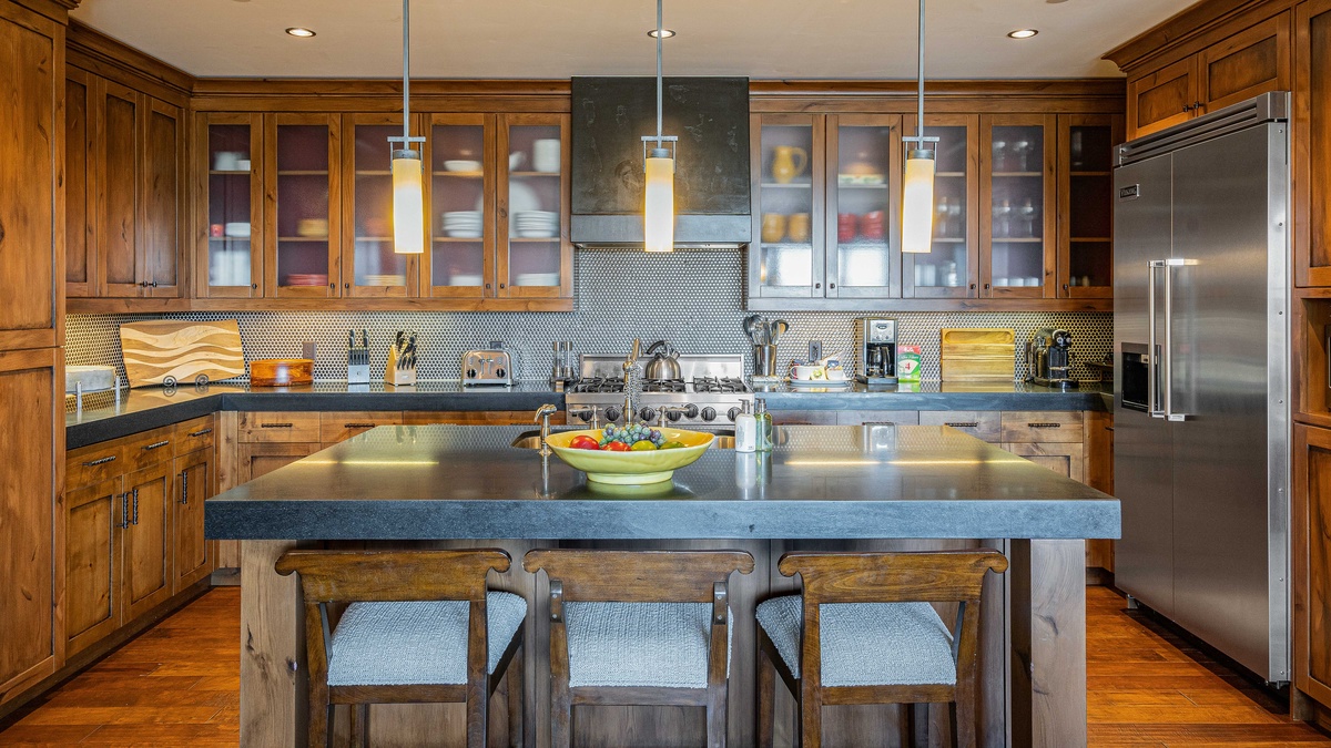 Kitchen, Main Level - Island with bar seating