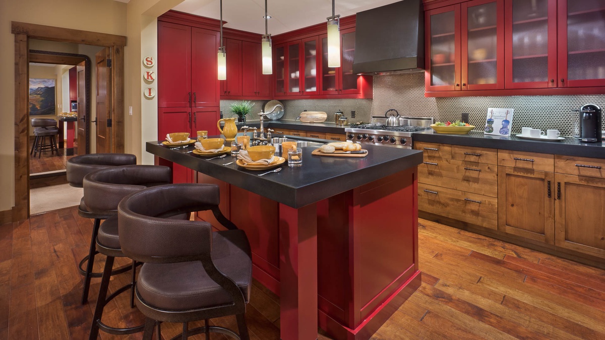 Kitchen, Main Level - Island with bar seating