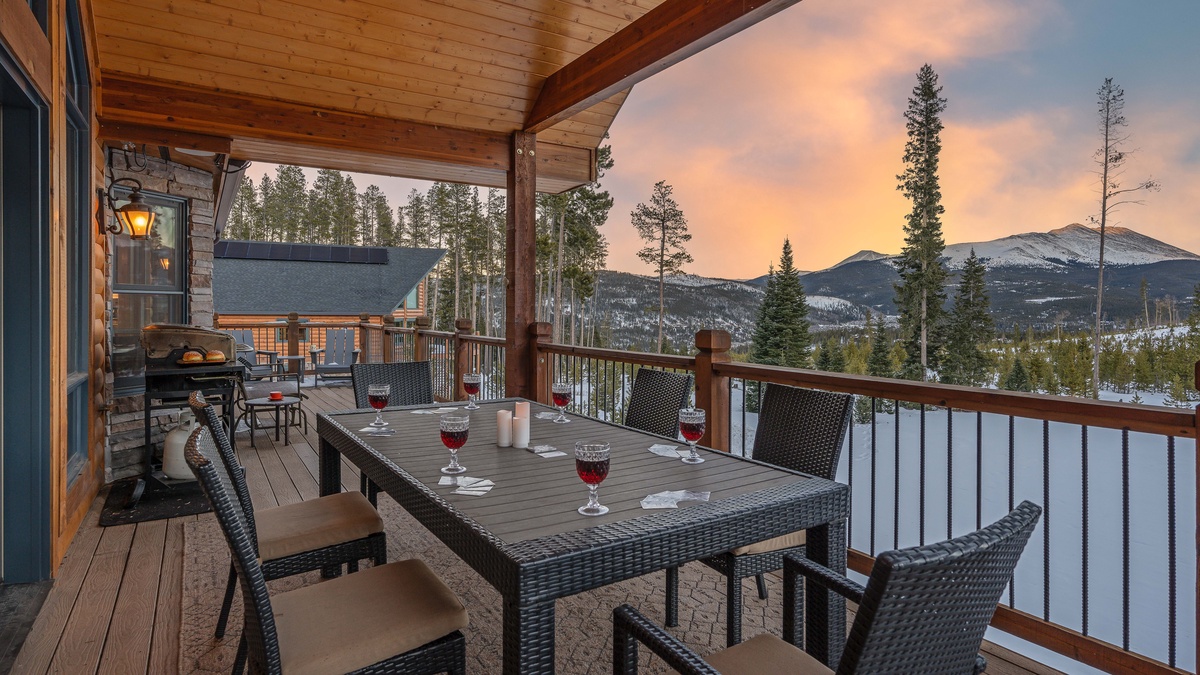 Watch the sunset from the main level deck